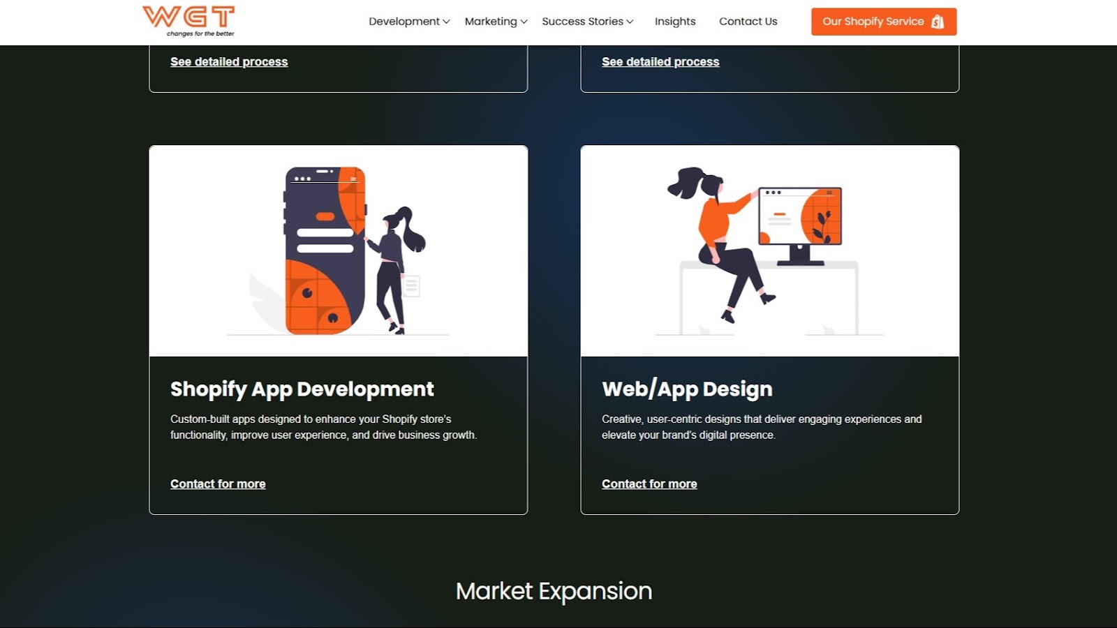 wgentech shopify app development services screenshot